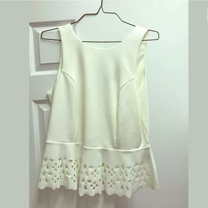 Ivory Boston Proper peplum top